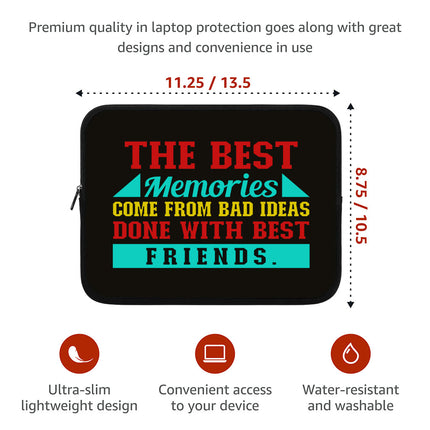 Best Friend Quotes iPad Sleeve - Funny Design Tablet Sleeve - Graphic Carrying Case