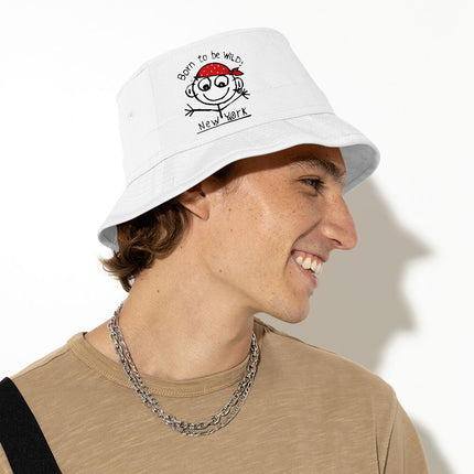 Funny New York Bucket Hat - Themed Hat - Graphic Bucket Hat
