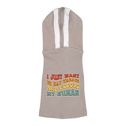 Cuddle My Human Dog Shirt with Hoodie - Unique Dog Hoodie - Print Dog Clothing