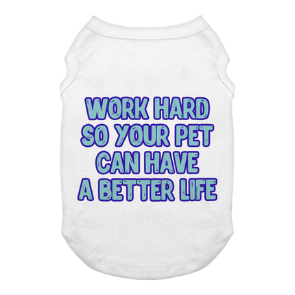 Work Hard Dog Tank - Funny Design Dog T-Shirt - Best Design Dog Clothing