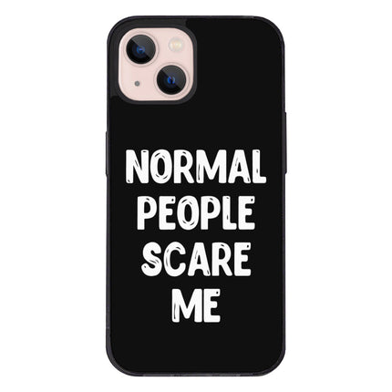 Normal People Scare Me iPhone 13 Mini Case - Saying Phone Case for iPhone 13 Mini - Creative iPhone 13 Mini Case