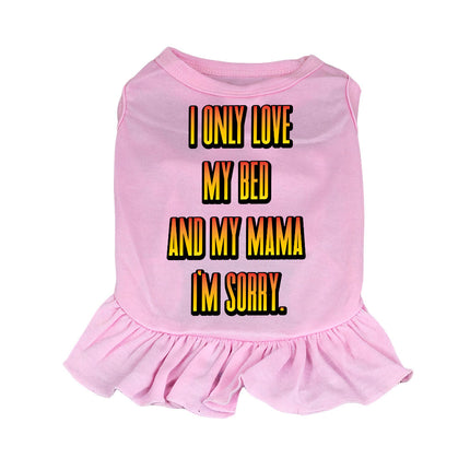 I Only Love My Bed and My Mama Dog Sundress - Art Dog Dress Shirt - Funny Dog Clothing