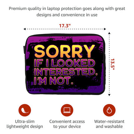 Sarcastic Dell 16" Two-Sided Sleeve - Graphic Laptop Sleeve - Funny Design Laptop Sleeve with Zipper