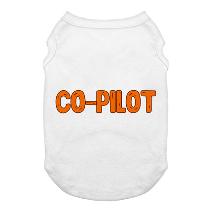 Co Pilot Dog Tank - Best Print Dog T-Shirt - Cool Quote Dog Clothing