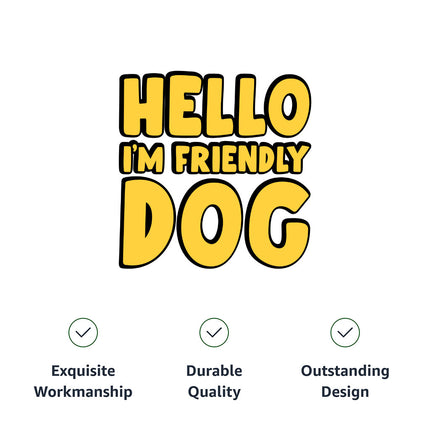 I'm Friendly Dog Dog Denim Vest - Themed Dog Denim Jacket - Cute Dog Clothing