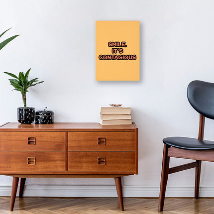 Smile Wall Picture - Funny Stretched Canvas - Cool Trendy Wall Art