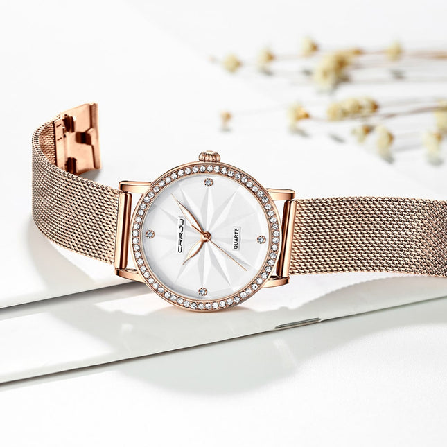 Gold Diamond Women’s Quartz Watch