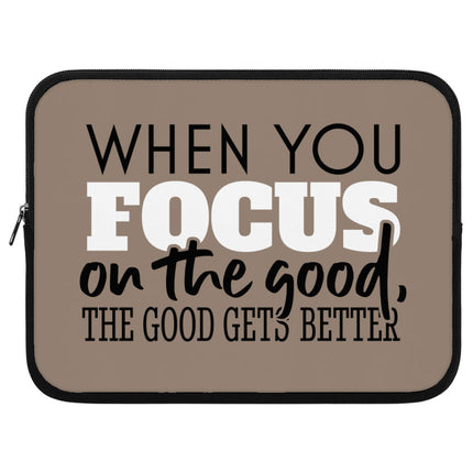 Focus on the Good HP 16" Sleeve - Cute Laptop Sleeve - Trendy Laptop Sleeve with Zipper