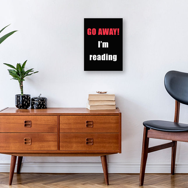 Book Lover Wall Picture - Quote Prints Stretched Canvas - Cool Graphic Wall Art