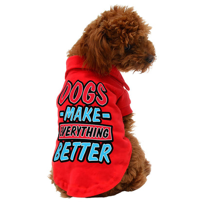 Dogs Make Everything Better Dog Polo Shirt - Print Dog T-Shirt - Quote Dog Clothing