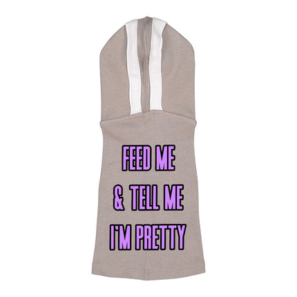 Feed Me Dog Shirt with Hoodie - Word Design Dog Hoodie - Dog Theme Dog Clothing