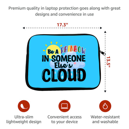 Rainbow HP 16" Sleeve - Cute Laptop Sleeve - Kawaii Laptop Sleeve with Zipper