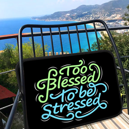 Too Blessed to Be Stressed HP 16" Sleeve - Funny Laptop Sleeve - Creative Laptop Sleeve with Zipper