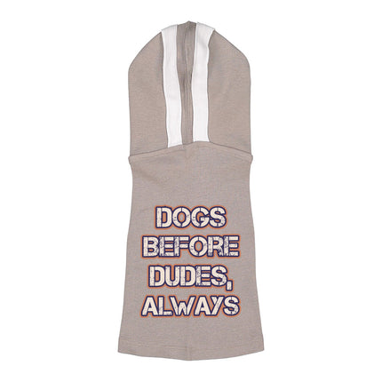 Dogs Before Dudes Dog Shirt with Hoodie - Dog Theme Dog Hoodie - Funny Dog Clothing