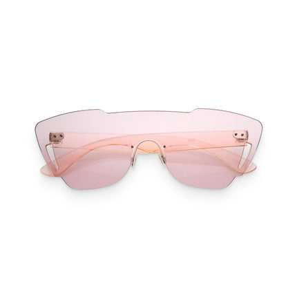 Modern Translucent Pink Oversized Sunglasses
