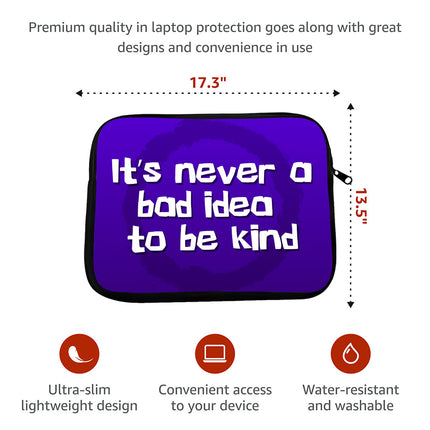 Quote HP 16" Sleeve - Cute Laptop Sleeve - Printed Laptop Sleeve with Zipper