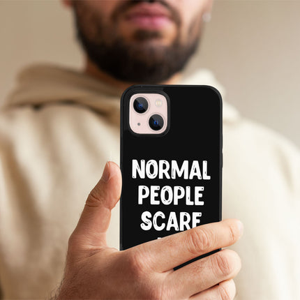 Normal People Scare Me iPhone 13 Mini Case - Saying Phone Case for iPhone 13 Mini - Creative iPhone 13 Mini Case