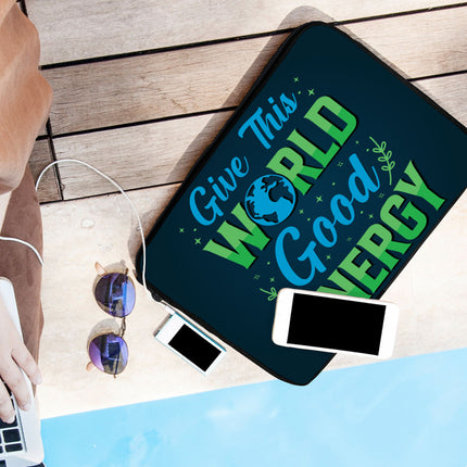 Give the World Good Energy MacBook Pro 16" Sleeve - Cute Laptop Sleeve - Printed MacBook Sleeve