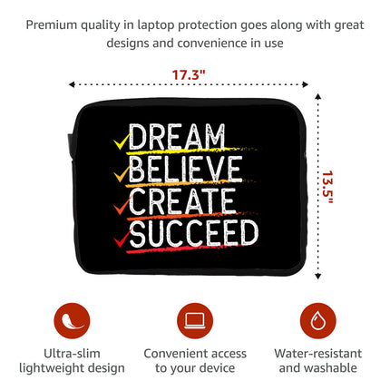 Motivational Dell 16" Two-Sided Sleeve - Best Design Laptop Sleeve - Cool Laptop Sleeve with Zipper