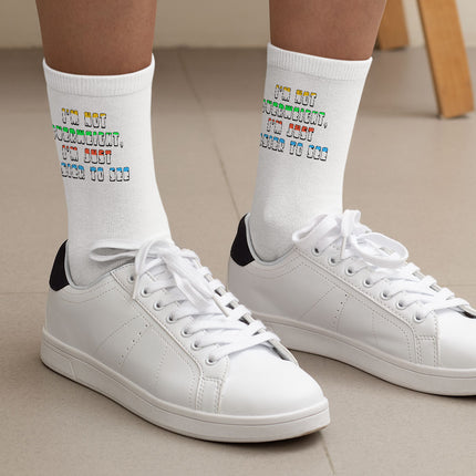 Funny Quote Socks - Cool Design Novelty Socks - Best Print Crew Socks
