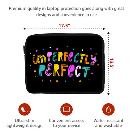 Imperfectly Perfect Dell 16" Two-Sided Sleeve - Funny Laptop Sleeve - Best Laptop Sleeve with Zipper