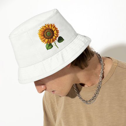 Sunflower Bucket Hat - Cute Hat - Floral Bucket Hat