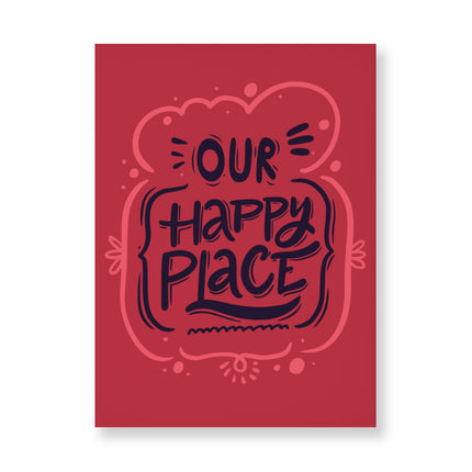 Our Happy Place Wall Picture - Themed Stretched Canvas - Cool Design Wall Art