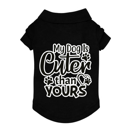 My Dog Is Cuter Than Yours Dog Polo Shirt - Cute Dog T-Shirt - Art Dog Clothing