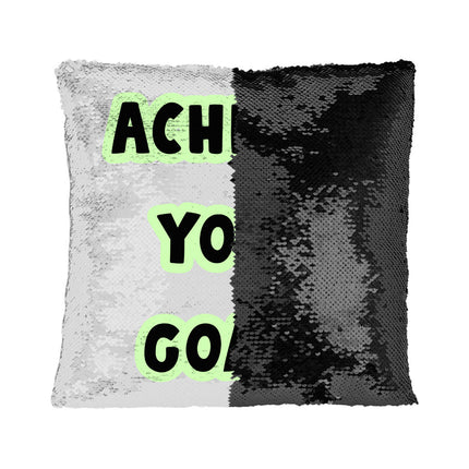Achieve Your Goals Sequin Pillow Case - Trendy Design Pillow Case - Best Print Pillowcase