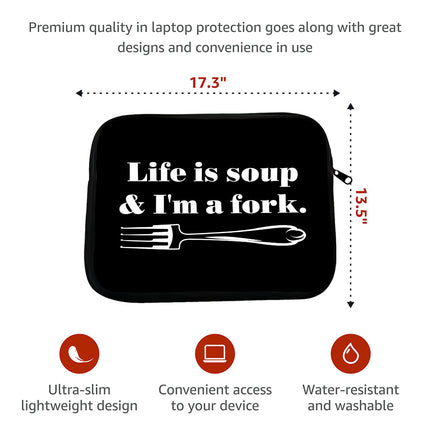 Best Funny HP 16" Sleeve - Cool Laptop Sleeve - Printed Laptop Sleeve with Zipper