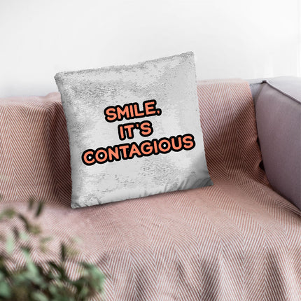Smile Sequin Pillow Case - Funny Pillow Case - Cool Trendy Pillowcase