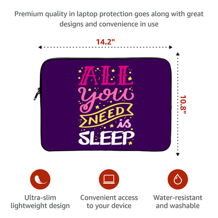 Cool Quotes MacBook Air 14" Sleeve - Cute Laptop Sleeve - Graphic MacBook Sleeve