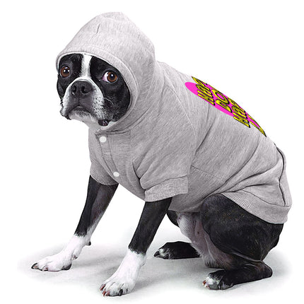 Happy Dog Happy Life Dog Hoodie with Pocket - Phrase Dog Coat - Art Print Dog Clothing