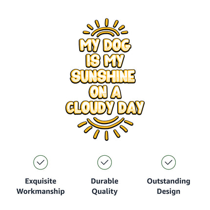 My Dog Is My Sunshine Dog Denim Jacket - Phrase Dog Denim Coat - Cute Dog Clothing