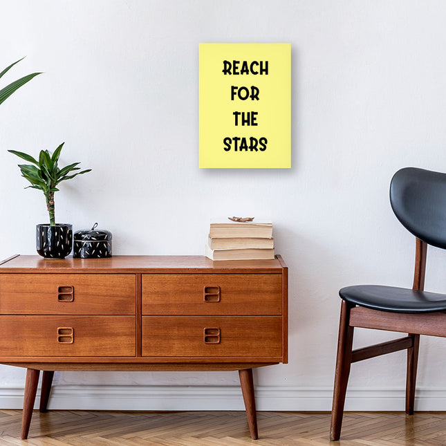 Reach for the Stars Wall Picture - Motivational Quote Stretched Canvas - Cool Wall Art
