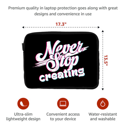Inspirational Dell 16" Two-Sided Sleeve - Graphic Laptop Sleeve - Quote Laptop Sleeve with Zipper
