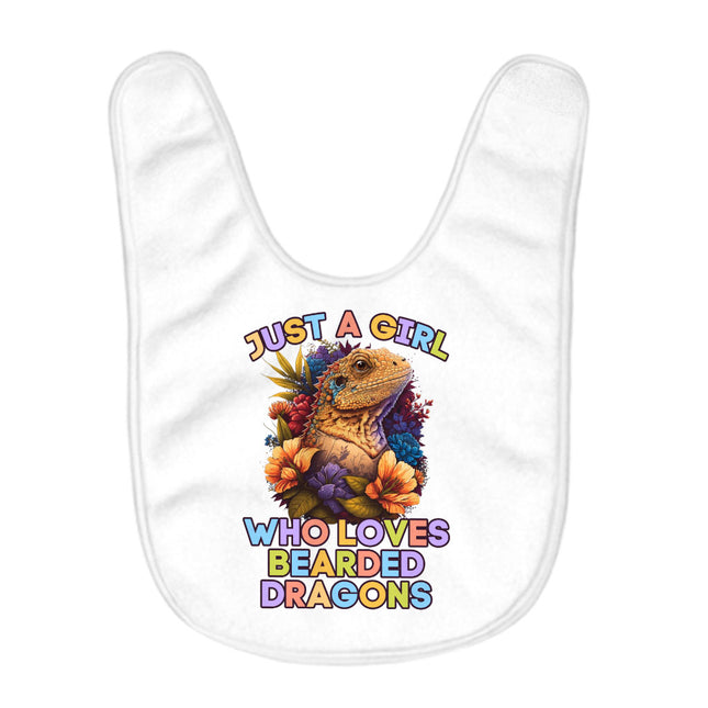 Bearded Dragon Baby Bibs - Girl Print Baby Feeding Bibs - Floral Design Bibs for Eating