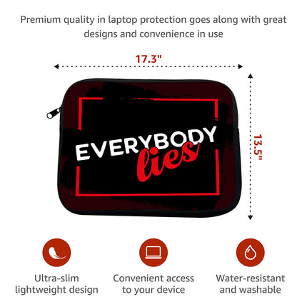 Everybody Lies MacBook Pro 14" Two-Sided Sleeve - Printed Laptop Sleeve - Trendy MacBook Sleeve