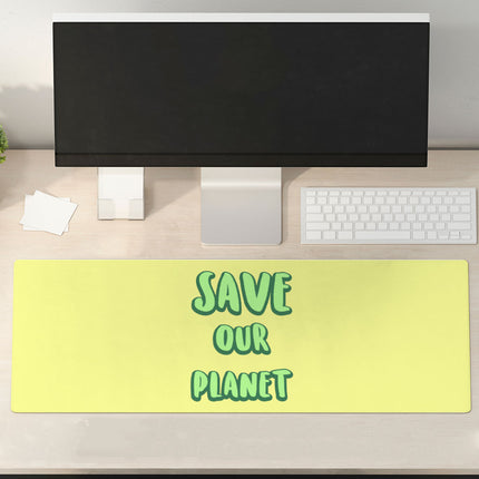 Save the Planet Desk Mat - Earth Day Desk Pad - Trendy Laptop Desk Mat