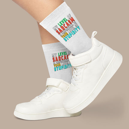 Sarcastic Socks - Best Design Novelty Socks - Graphic Crew Socks