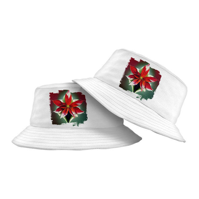 Flower Graphic Bucket Hat - Beautiful Hat - Printed Bucket Hat