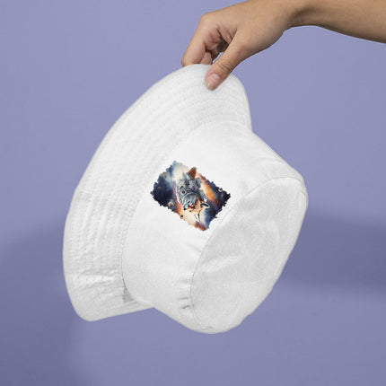 Cute Space Bucket Hat - Cute Fox Hat - Illustration Bucket Hat