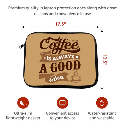 Coffee MacBook Pro 14" Two-Sided Sleeve - Creative Laptop Sleeve - Themed MacBook Sleeve