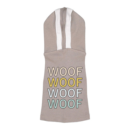 Woof Dog Shirt with Hoodie - Word Art Dog Hoodie - Beautiful Dog Clothing