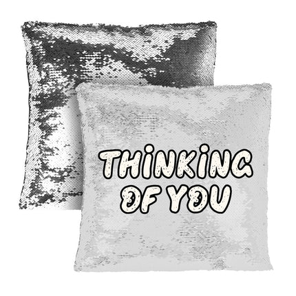 Thinking Of You Sequin Pillow Case - Cute Pillow Case - Trendy Pillowcase