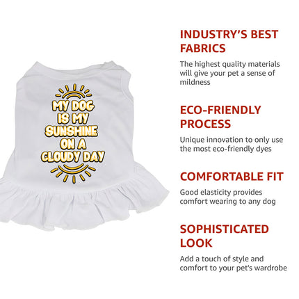 My Dog Is My Sunshine Dog Sundress - Phrase Dog Dress Shirt - Cute Dog Clothing
