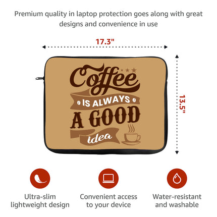 Coffee MacBook Pro 16" Two-Sided Sleeve - Creative Laptop Sleeve - Themed MacBook Sleeve