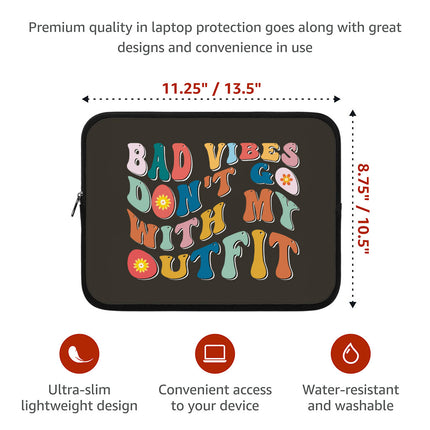 Bad Vibes iPad Sleeve - Cool Design Tablet Sleeve - Themed Carrying Case