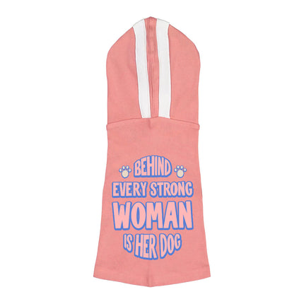 Behind Every Woman Is Her Dog Dog Shirt with Hoodie - Cute Dog Hoodie - Unique Dog Clothing
