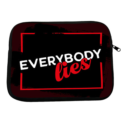 Everybody Lies HP 16" Sleeve - Printed Laptop Sleeve - Trendy Laptop Sleeve with Zipper